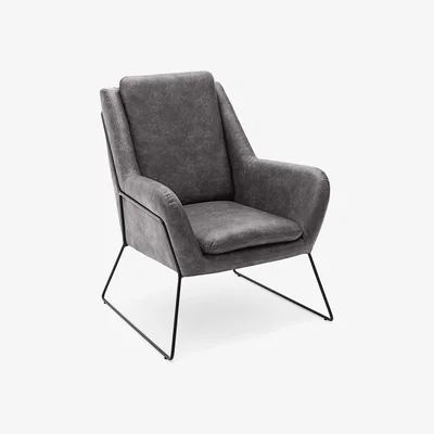 Dunelm Ferne Metal Framed Chair - Grey Grey