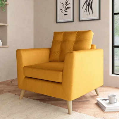 Dunelm Lewes Luxury Velvet Snuggle Chair Luxury Velvet Old Gold