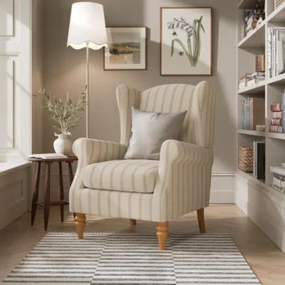 Dunelm Charnwood Folkstone Stripe Scroll Armchair