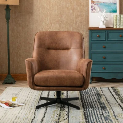Dunelm Return - Image Furnishings Felicia Faux Leather Swivel Chair