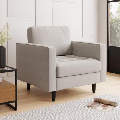 Dunelm Zoe Boucle Armchair Light Grey