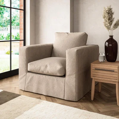 Dunelm Alnwick Soft Cotton Armchair Soft Cotton Chateau Grey