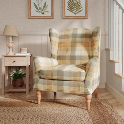 Dunelm Charnwood Check Occasional Armchair