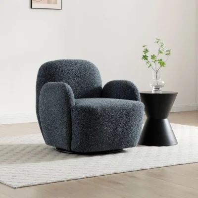 Dunelm Ila Chunky Chenille Swivel Chair