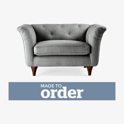 Dunelm Jaipur Snuggle Chair Brushed Plain Fabric Brushed Plain Graphite