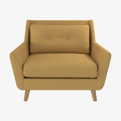 Dunelm Halston Fabric Snuggle Chair Yellow