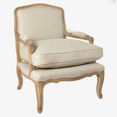 Dunelm Sofia Linen Chair - Natural Linen Brown