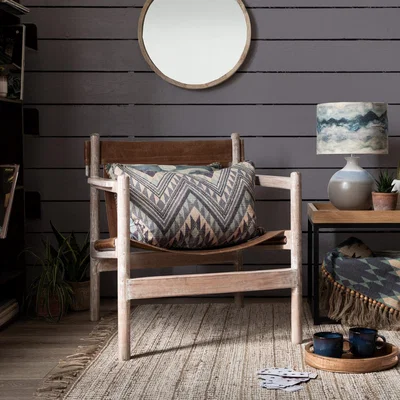 Dunelm Odisha Leather Armchair Brown