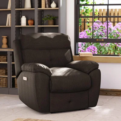 Dunelm Abbotsbury Power Recliner Armchair Honeycomb Chenille Coco