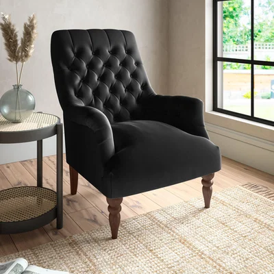 Dunelm Bibury Luxury Velvet Armchair Luxury Velvet Black
