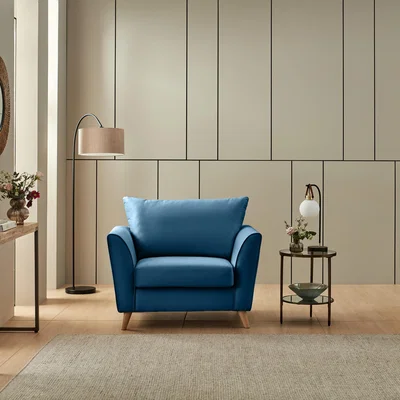 Dunelm Bess Armchair, Opulent Velvet Navy