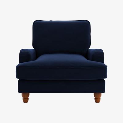 Dunelm Beatrice Velvet Armchair Navy