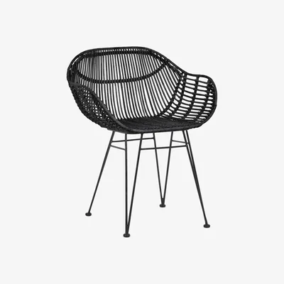 Dunelm Samara Accent Chair - Black Black