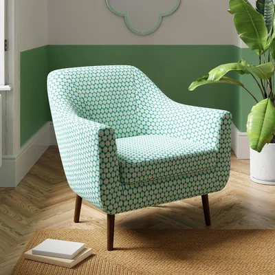 Dunelm Eddie Tub Chair, Flatweave Teal (Blue)