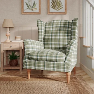 Dunelm Charnwood Check Grande Armchair