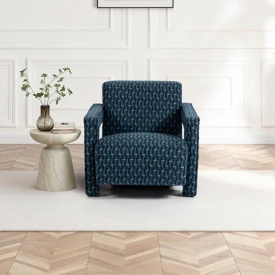 Dunelm Return - Tatee Cut Velvet Modern Accent Chair
