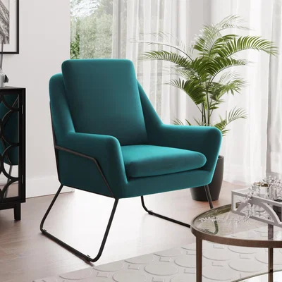 Dunelm Ferne II Velvet Chair Peacock