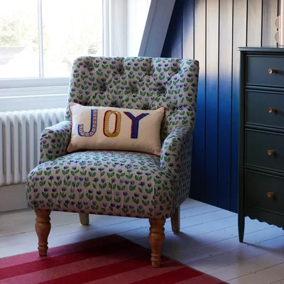 Dunelm Arianna Tulip Print Armchair Natural