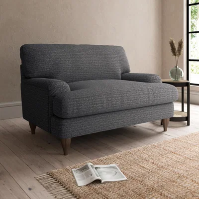 Dunelm Darwin Textured Weave Snuggle Chair Textured Weave Graphite