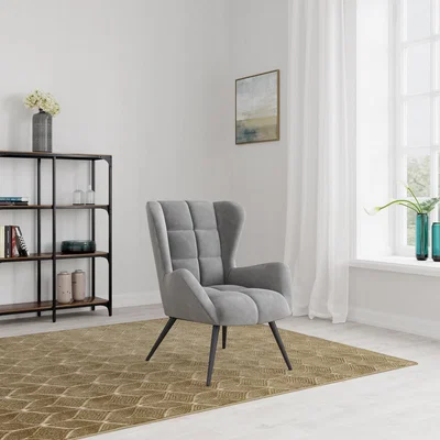 Dunelm Dalton Velvet Accent Chair Grey