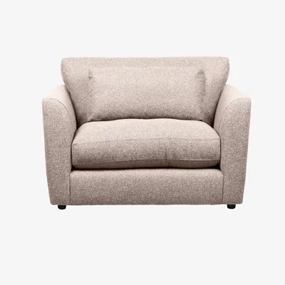 Dunelm Esther Fleck Fabric Snuggle Chair Natural
