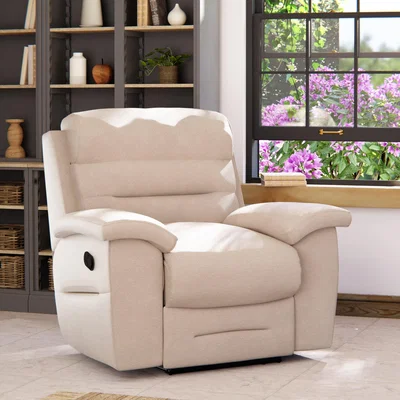 Dunelm Lulworth Manual Recliner Armchair Chenille Sand