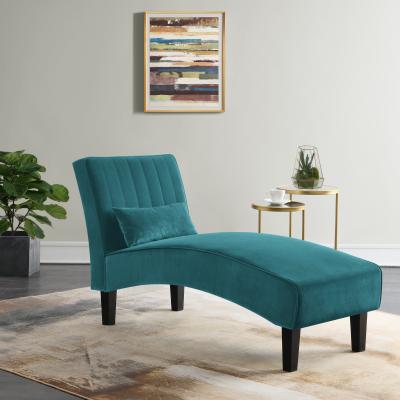 Dunelm Bella Velvet Chaise Longue Blue