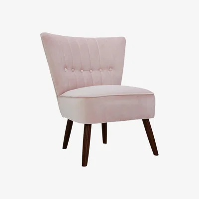 Dunelm Isla Velvet Cocktail Chair - Blush Pink Blush Pink