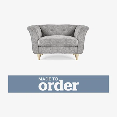 Dunelm Jaipur Snuggle Chair Luxury Chenille Premium Chenille Grey