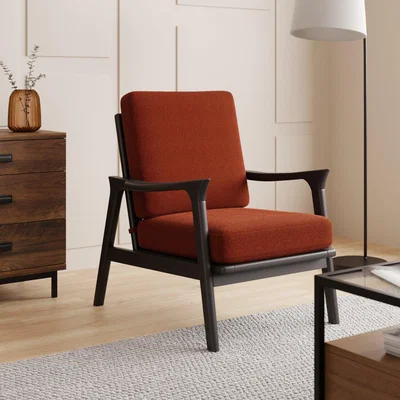 Dunelm Elements Maddox Boucle Chair Rust