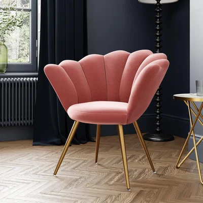 Dunelm Vivian Velvet Chair Vivian Rose