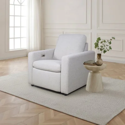 Dunelm Zaria Boxy Basketweave Power Recliner Armchair