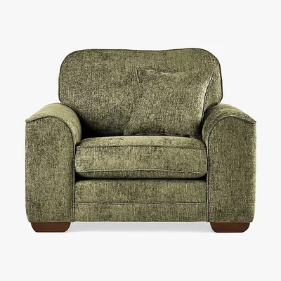 Dunelm Morello Armchair Luxury Chenille Premium Chenille Olive