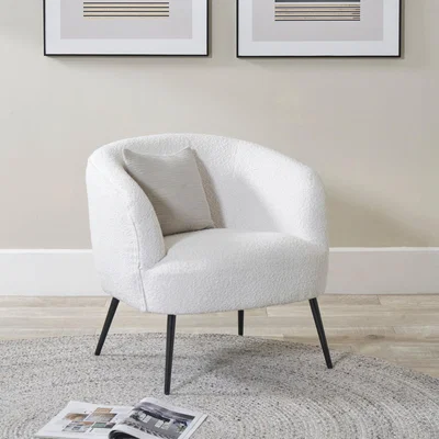 Dunelm Siena Boucle Tub Chair Black