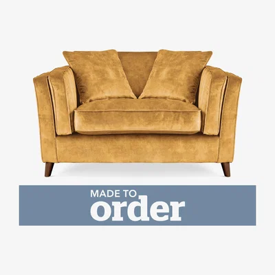 Dunelm Arabella Snuggle Chair Slub Velvet Slub Velvet Mustard