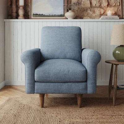 Dunelm Maeve Faux Linen Compact Armchair