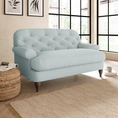 Dunelm Canterbury Slub Cotton Blend Snuggle Chair Slub Cotton Light Mineral