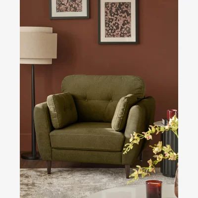 Danetti Delilah pistachio green fabric armchair