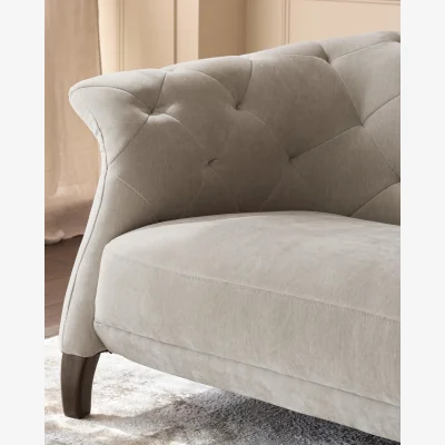 Danetti Luxe ivory chenille armchair
