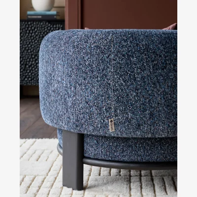 Danetti Florence navy mosaic chenille armchair