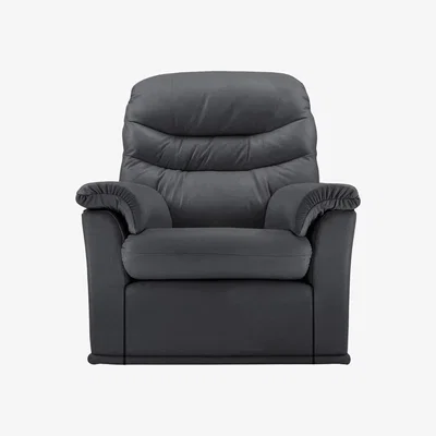 Furniture Village G Plan - Malvern Leather Armchair with Manual Recliner - Cambridge Petrol Blue