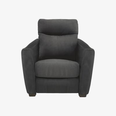 Furniture Village Compact Collection Midi Fabric Manual Recliner Armchair - Grey