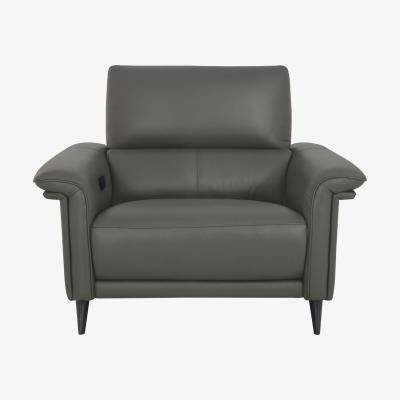 Furniture Village Domicil - Huxley Leather Power Recliner Chair with Telescopic Headrest - NN Elephant Grey