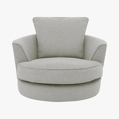 Furniture Village Comfi Fabric Swivel Armchair - Grey