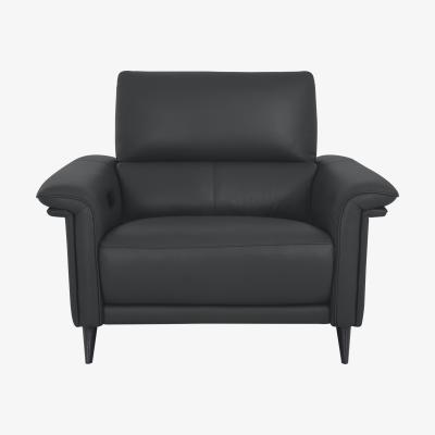 Furniture Village Domicil - Huxley Leather Power Recliner Chair with Telescopic Headrest - NN Shale Grey