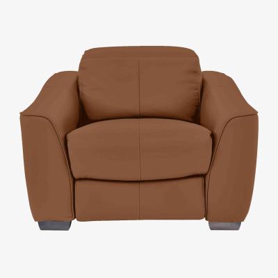 Furniture Village Xavier Leather Armchair - Pecan