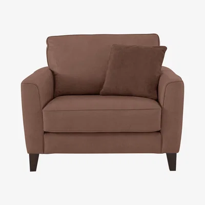 Furniture Village Brondby Fabric Cuddle Chair - Brown