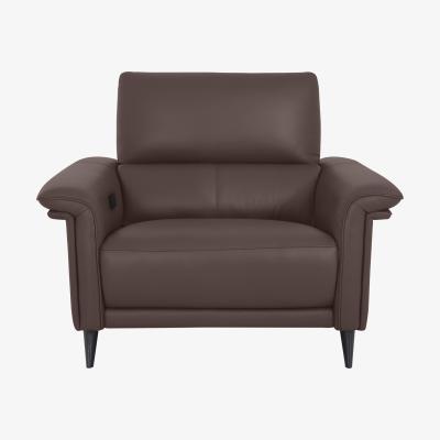 Furniture Village Domicil - Huxley Leather Power Recliner Chair with Telescopic Headrest - NN Cacao Brown