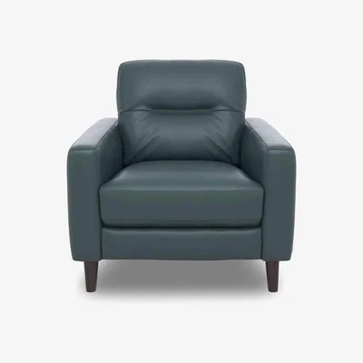 Furniture Village Jules BV Leather Chair - BV Lake Green