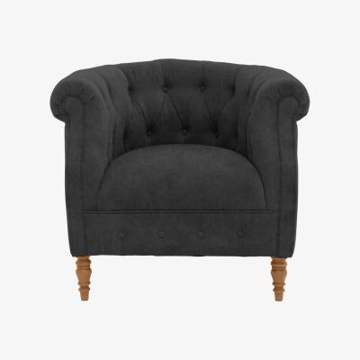 Furniture Village Alexander and James - Chesterfield Collection Calvin Fabric Chair - Boot - Oak Feet